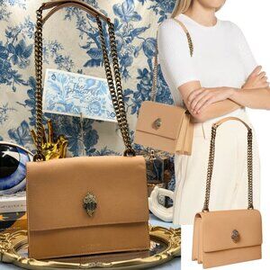 🆕 KURT GEIGER LONDON 🧿 NWOT Shoreditch Small Leather Crossbody Bag, Bone Beige
